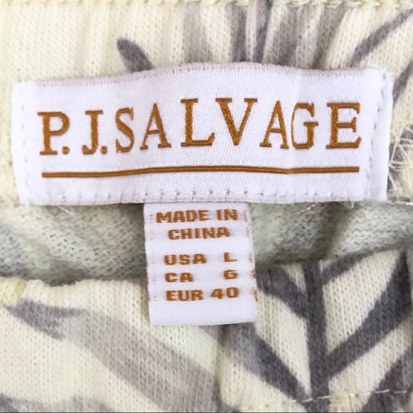 PJ Salvage Paradise Dreams Butter Tropical Jogger Pants. Size L NEW - Picture 6 of 10